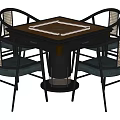 New Chinese Mahjong Table and Chair Mahjong Table 3d model