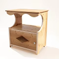 Wooden Shoe Cabinet With Simple Design Top Surface And Door Featuring Diamond Shaped Ventilation Holes
