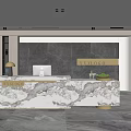 Modern Front Desk Hall Front Desk 3d model