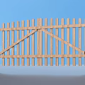 Garden Decorative Wooden Fence With Gate For Outdoor Landscape Ornamental Use