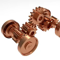 Industrial Equipment Copper Colored Gears And Rollers Mechanical Transmission Parts