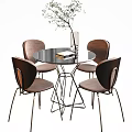 negotiation table negotiation table leisure tables and chairs hall leisure tables and chairs 3d model
