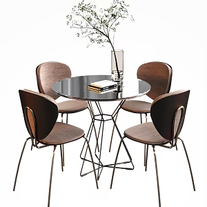 negotiation table negotiation table leisure tables and chairs hall leisure tables and chairs 3d model