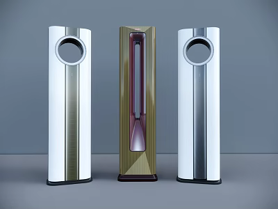 Modern Tower Air Cooler Fans With Three Stylish Designs And Sleek Color Options 3d model