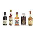 Assorted Wine And Liquor Bottles With Glassware And Beverage Cans Collection