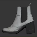 Shiny Silver Ankle Boots With Block Heel And Metallic Finish For Daily Use