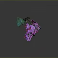 Elegant Pink Purple Orchid Flower Arrangement In Green Vase For Garden Decor