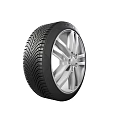 Modern Car Tire With Deep Tread Pattern And Silver Alloy Rim For Passenger Vehicles