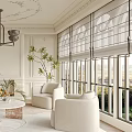 Elegant Cream Tone French Living Room Interior Design With Plush Sofa And Marble Coffee Table