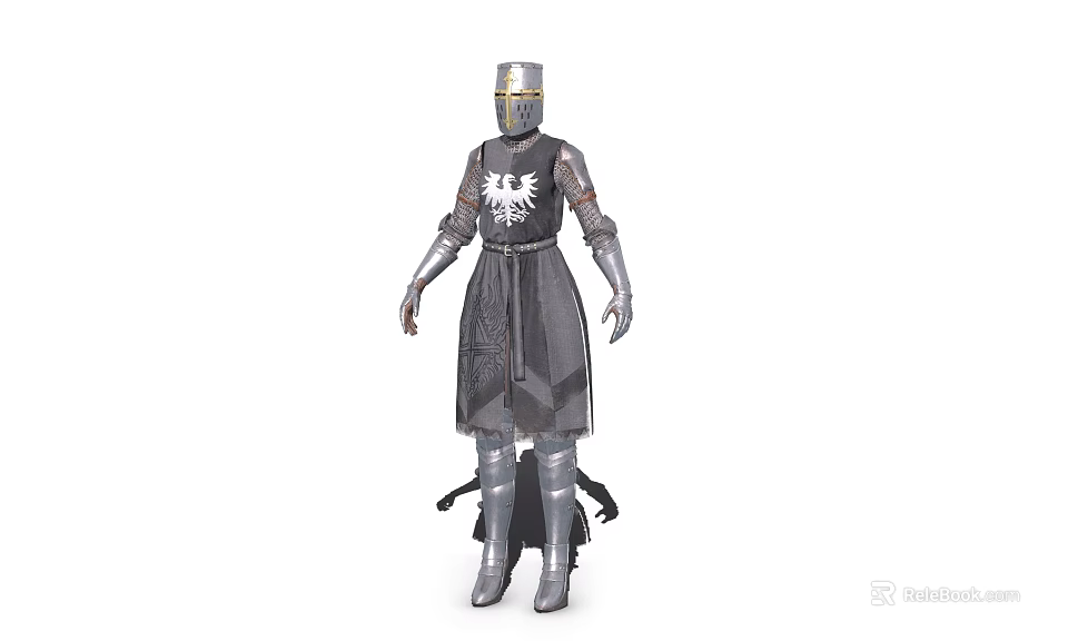 Decorative Knight Armor Ornament Set with Emblem Robe and Detailed Armor Design 3d model 