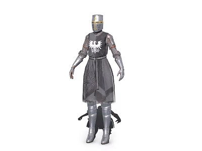Decorative Knight Armor Ornament Set with Emblem Robe and Detailed Armor Design 3d model