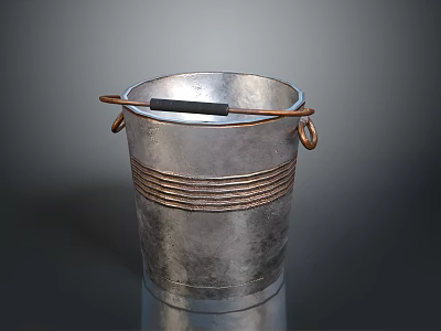 Rusty Bucket Bucket Rust Metal Container Bucket 3d model