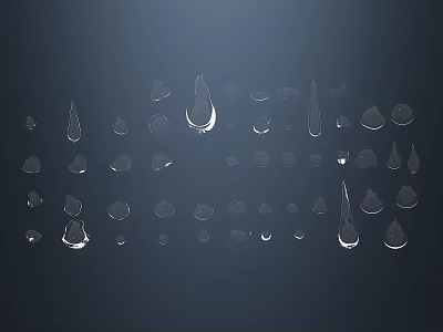 Water dew drops, morning dew drops, raindrops, rain drops, liquid water bodies, water drops, water drops, water drops, water flowers, water stains, water waves, fog 3d model