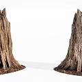 Rough Textured Wooden Stumps Showcasing Natural Wood Grain And Weathered Surface