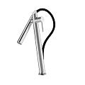 Modern Stainless Steel Kitchen Faucet With Black Flexible Hose And Sleek Design