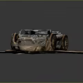 Handmade Metal Frame Open Design Car With Vintage Wheels And Craft Details