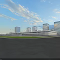 Aerial View Urban Planning With Modern High Rise Buildings And Green Open Space