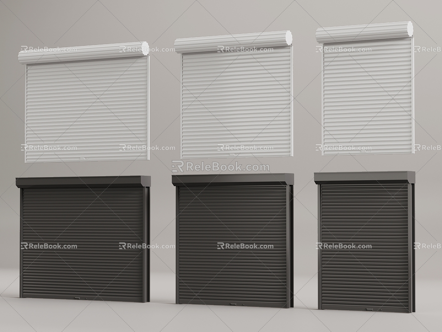 Rolling shutter door 3d model