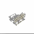 Industrial Processing Equipment With Pipes Valves Pumps And Metal Framework