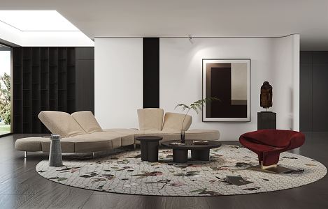 modern living room 3d model