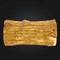 Natural Wood And Stone Log Stump With Smooth Texture For Interior Decor