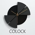 Modern Black Geometric Wall Clock With Gold Hands And Minimalist Design