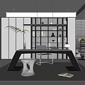 Modern study 3d model