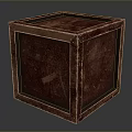 Rustic Brown Metal Cube Storage Equipment With Sturdy Industrial Design