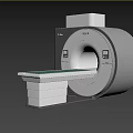 Advanced Medical MRI Scanner With Control Panels Patient Table And Scanning Bore 3d model