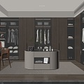 Modern Cloakroom Wardrobe Dressing Table Single Chair Single Person Sofa Doll Clothes Sofa Cosmetics 3d model