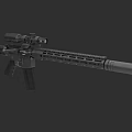 Modern Tactical Rifle With High Precision Scope And Ergonomic Grip Design 3d model