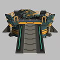 Alien Science Fiction Tarmac Alien Spacecraft Technology Style Meichen Star Style Future Technology Series Combat Machine 3d model