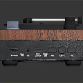 Premium Headphone Speaker Turntable with Classic Wooden Design and Vinyl Record Player