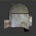Ancient Stone Building Relic With Arched Roof And Carved Surface Details