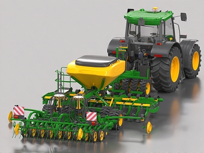 Transplanter Harvester Planter Agricultural Machinery Agricultural Tractor 3d model