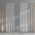 Modern Light Beige Curtains With Sheer Panels And Elegant Light Filtering Design