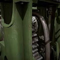 Industrial Mechanical Transmission Equipment With Green Base Gears And White Wheels