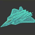 Futuristic Blue Cosmic Spaceship With Glowing Lines And Sleek Aerospace Design