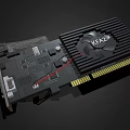 KFA2 Computer Graphics Card with Black Heatsink Cooling Fan and Golden PCIe Connector