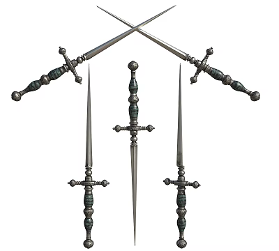 European Sword Classical Dagger 3d model