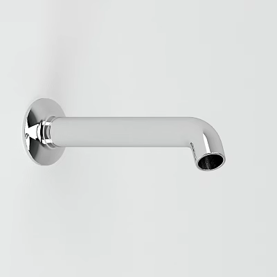 Sleek Modern Wall Mounted Stainless Steel Faucet With Long Spout And Single Handle Design 3d model