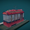 Modern Tram 3d model