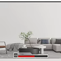 Modern Sofa Coffee Table Combination Multi-person Corner Sofa Leisure Chair Carpet 3d model