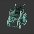 Black Mobility Wheelchair With Metal Frame And Armrests Support