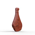 Pink And White Hand Carved Vase Sculpture On Smooth Surface With Reflection