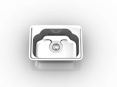 Modern Stainless Steel Single Bowl Kitchen Sink With Sleek Design And Smooth Surface 3d model