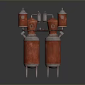 Booster sci-fi switch flame booster aircraft engine switch electronic switch power switch 3d model