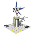 modern radar 3d model