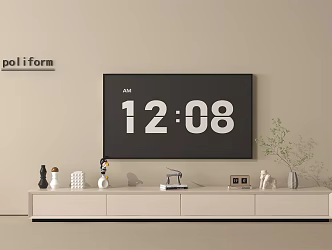 Modern Cream TV Cabinet Floor TV Cabinet TV Ornaments 3d model