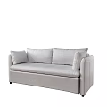 Modern Gray Fabric Sofa With Soft Cushions Sleek Armrests And Clean Lines 3d model